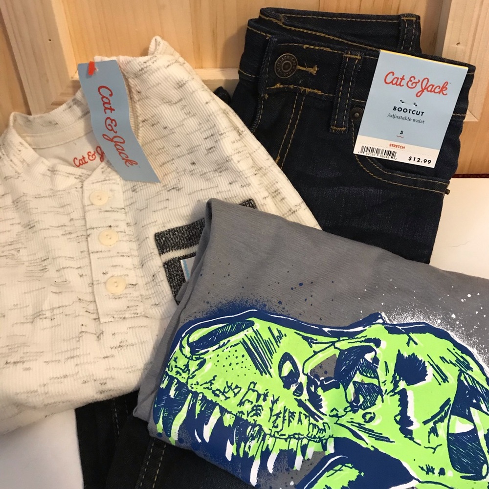 Boys Size 5 Cat and Jack Pants/Shirts